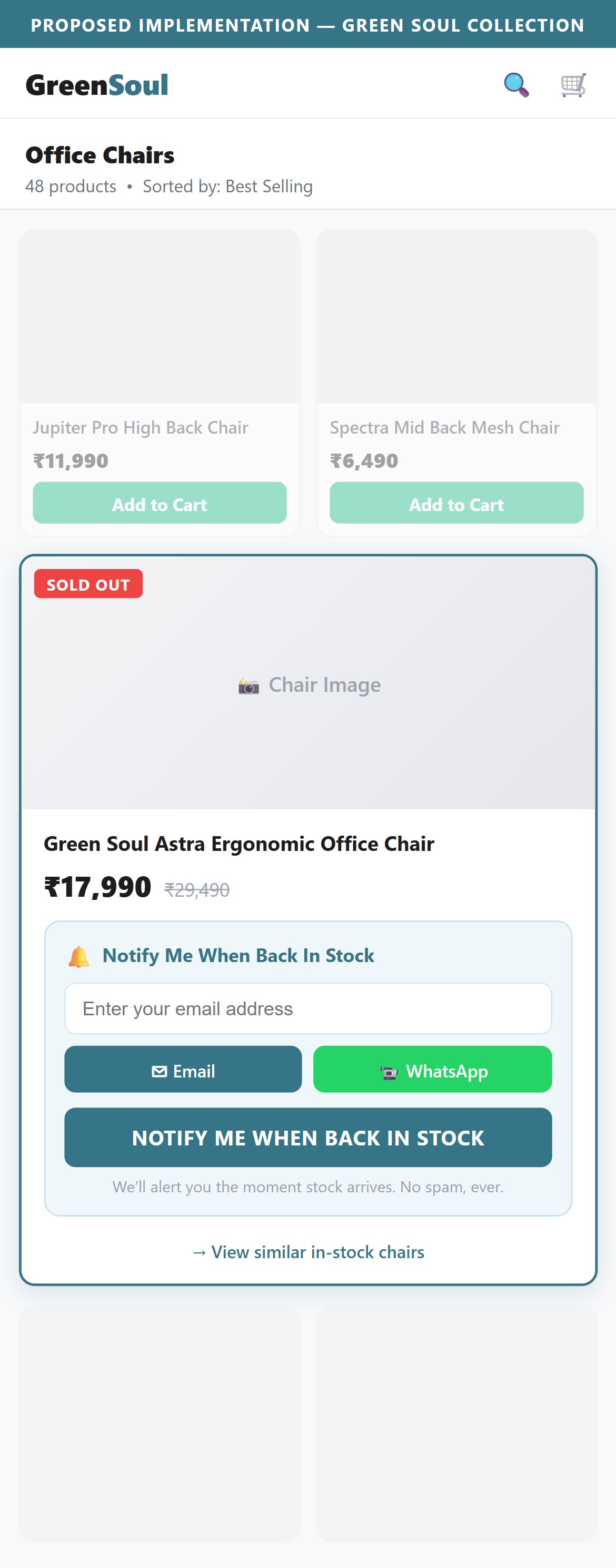 Proposed Implementation — Green Soul Collection